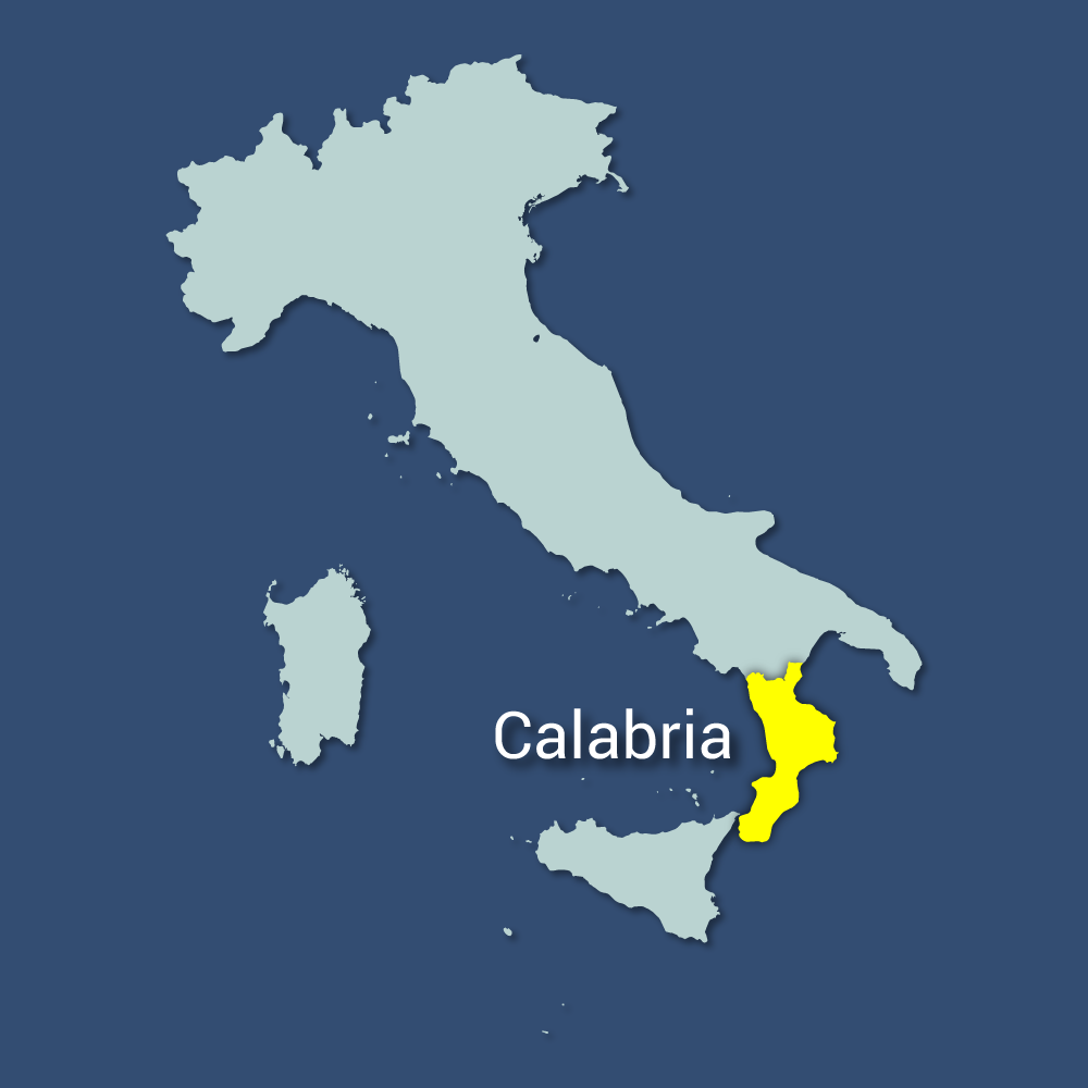 Map of Calabria