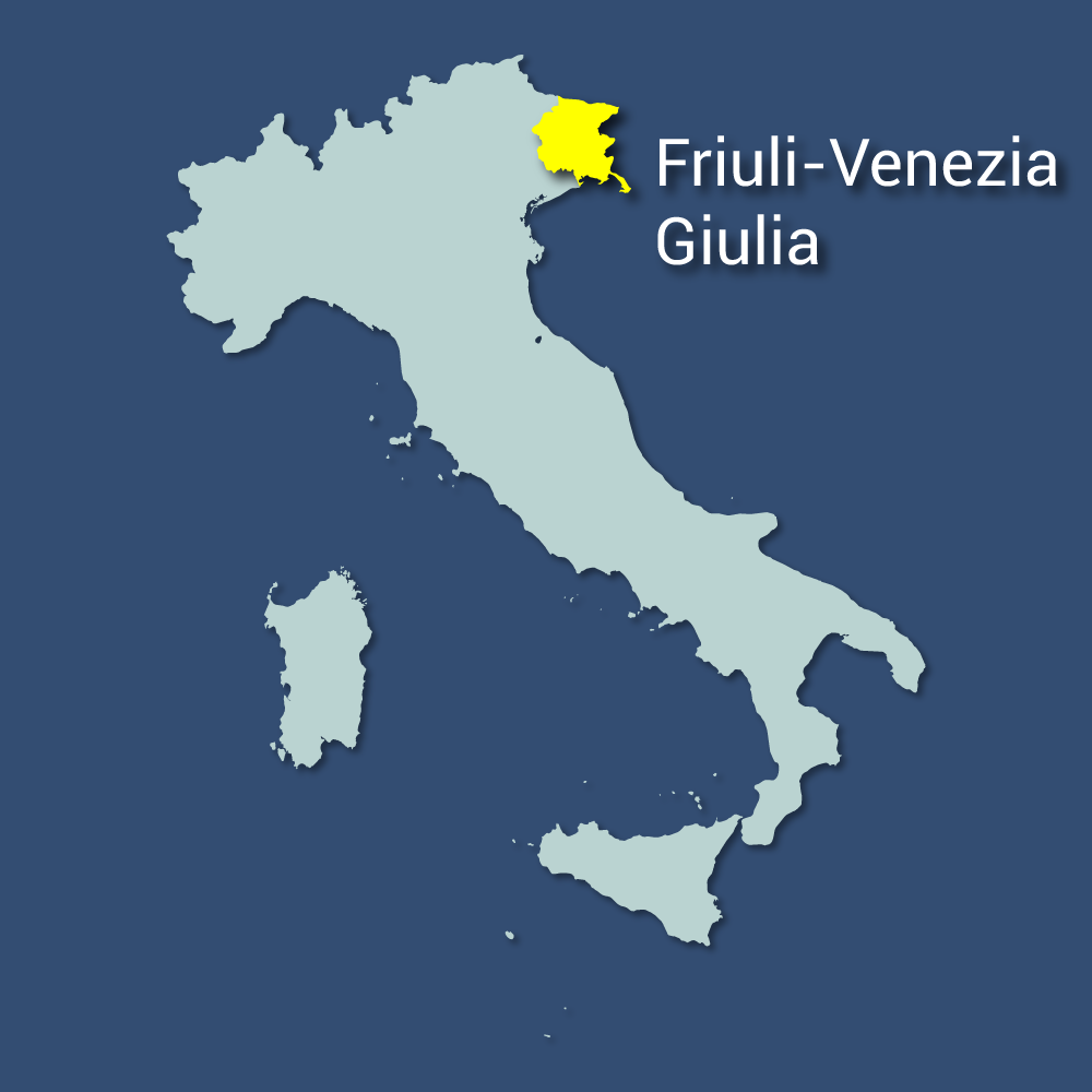 Map of Friuli-Venezia Giulia