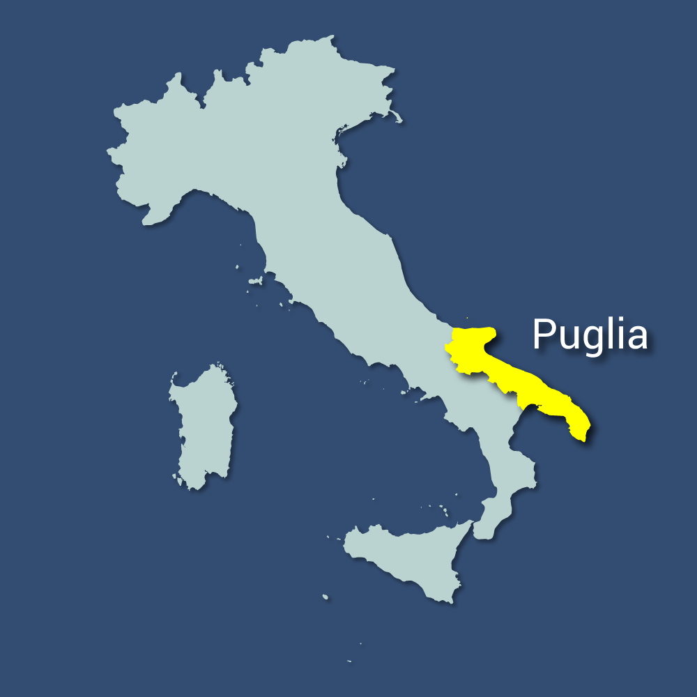 Map of Puglia