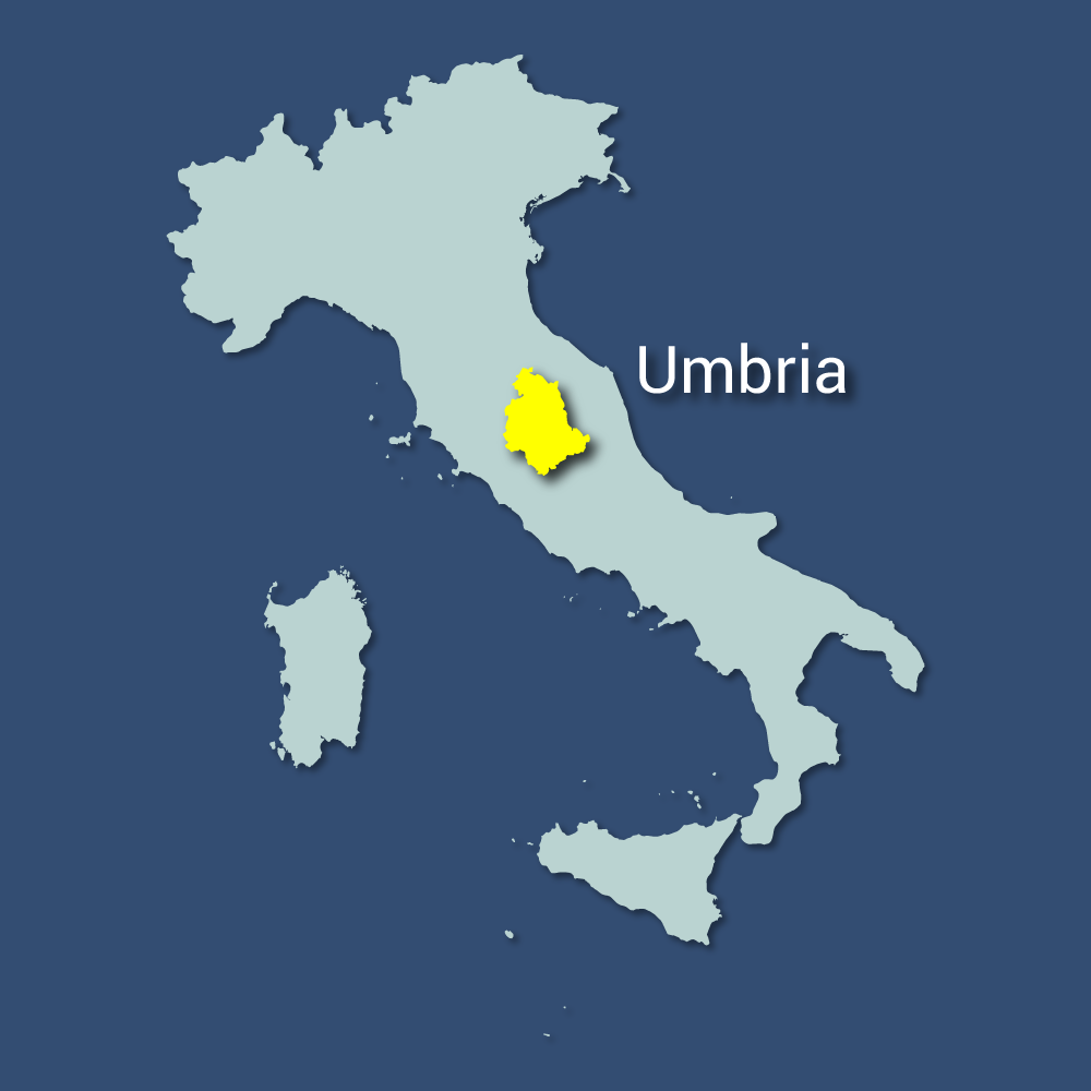 Map of Umbria