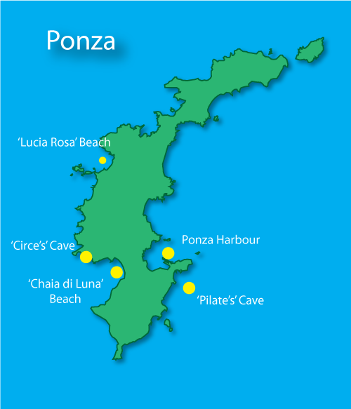 The Pontine Islands, Ponza, Palmarola, Ventotene, Santo Stefano, Gavi, Zanone
